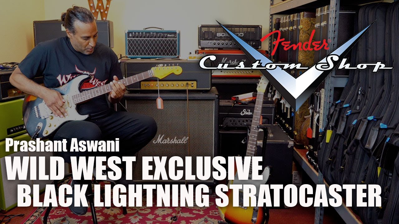 Fender Custom Shop Wild West Black Lightning Stratocaster 3 Tone Sunburst - Prashant Aswani