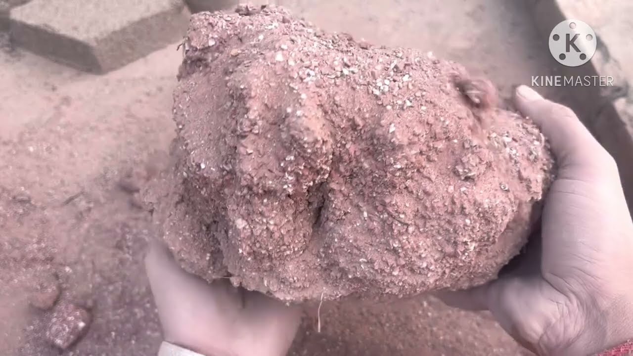 Soft red sand full dry floor crumbling #asmr 