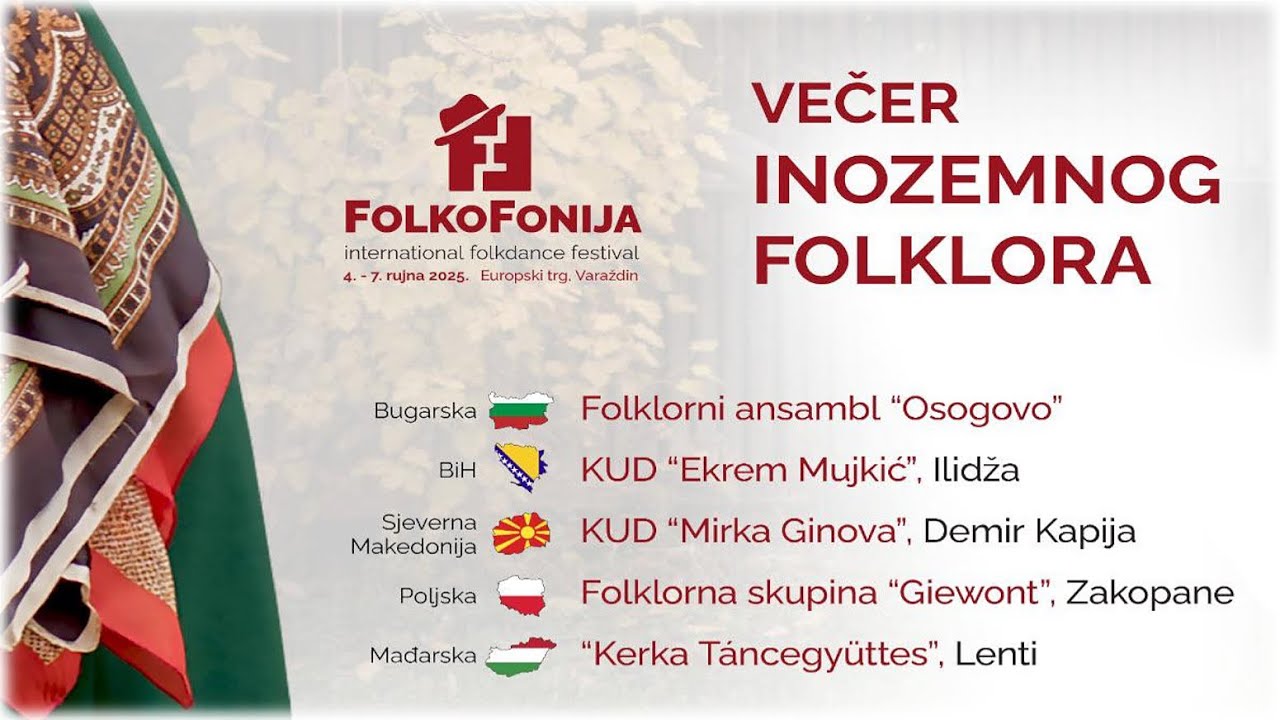 FOLKOFONIJA - Večer inozemnog folklora (Varaždin, 6.9.25.)