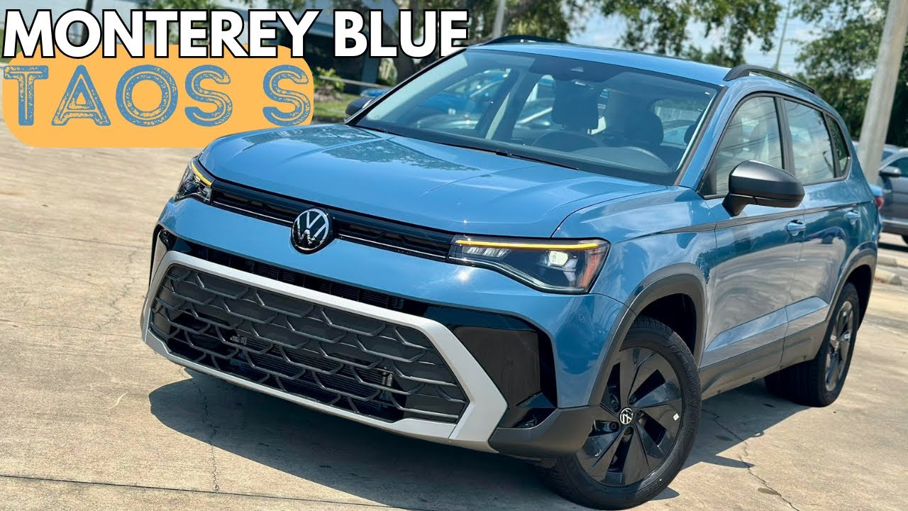 2025 VW Taos S Flaunts New Monterey Blue Paint and Entry-Level Affordable Style!