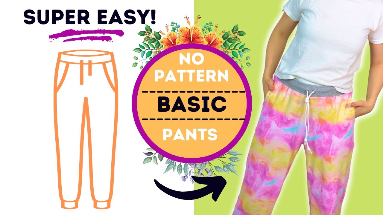 Basic pants tutorial for beginners (Gathered waist + pockets)