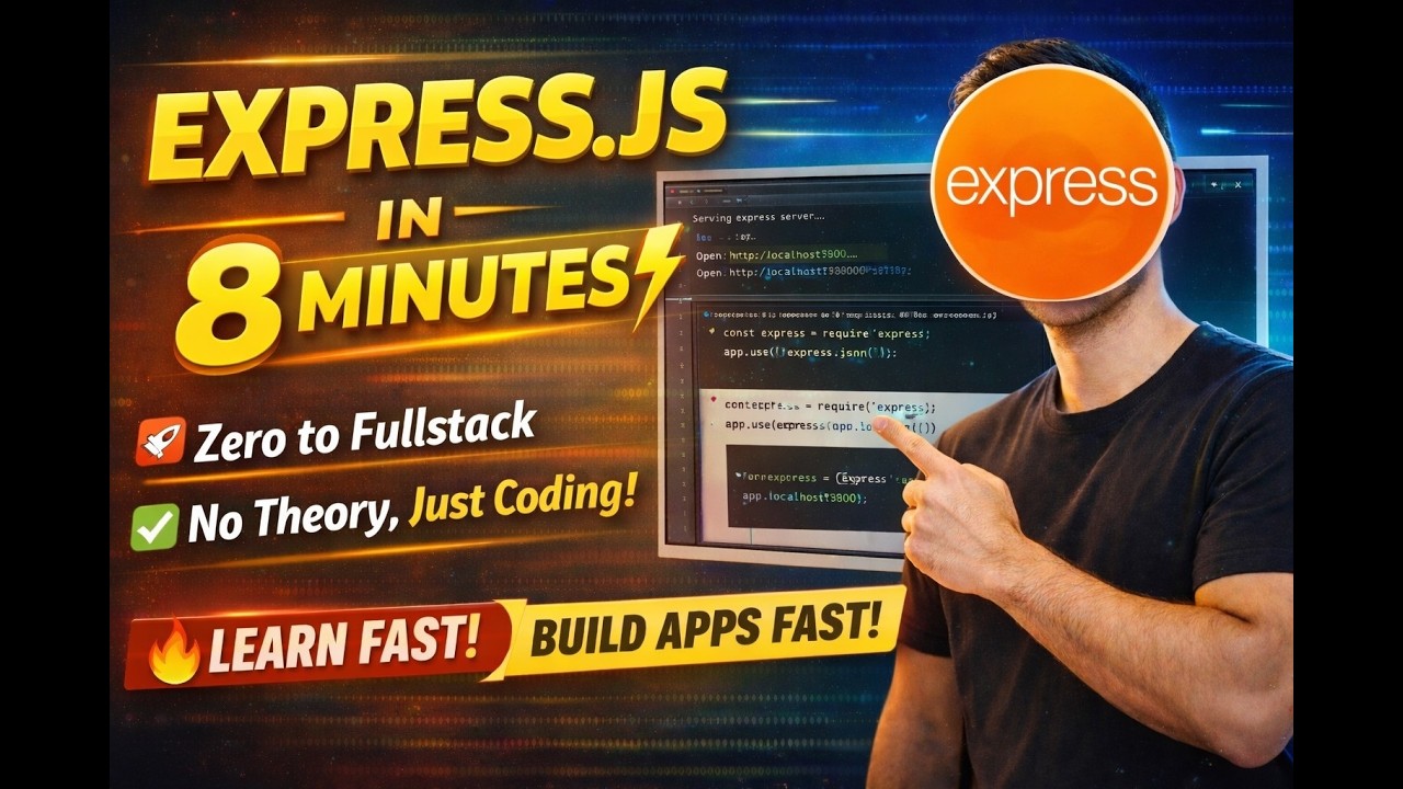 All you need to know Express js for mern stack!! in 8 minutes. 2026!!