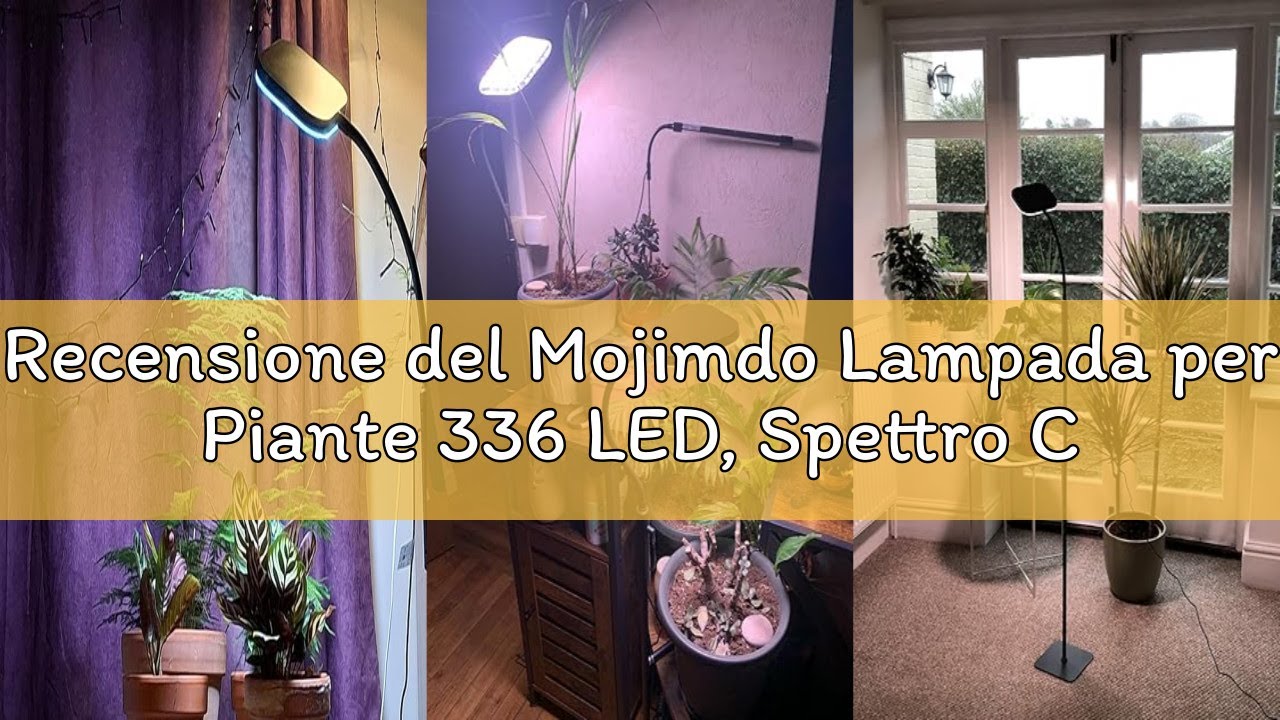 Recensione del Mojimdo Lampada per Piante 336 LED, Spettro Completo 24W, 5 Livelli di Luminosità, 3