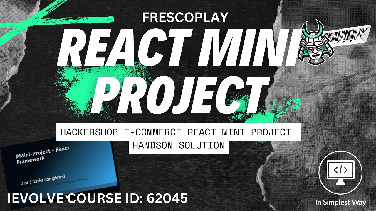 Frescoplay React mini project | Hackershop | ievolve 62045