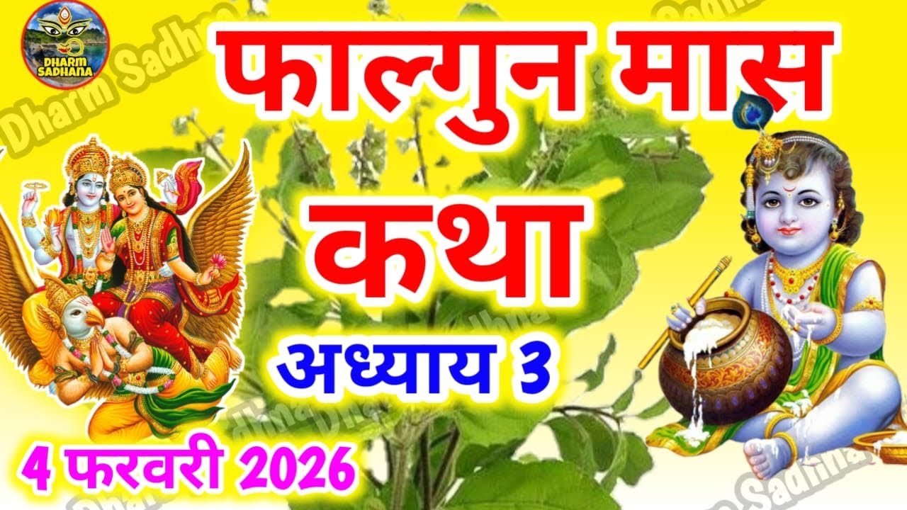 फाल्गुन मास कथा -अध्याय 3 ॥ Falgun Mass Ki Katha Day 3 ॥ Falgun Mass Mahatmya Adhyay 3 ॥Falgun Mass