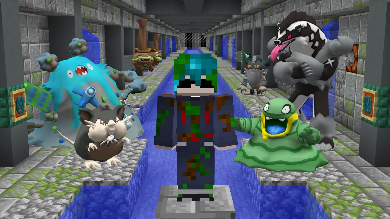 FUJA DO ESGOTO POKÉMON NO MINECRAFT PIXELMON
