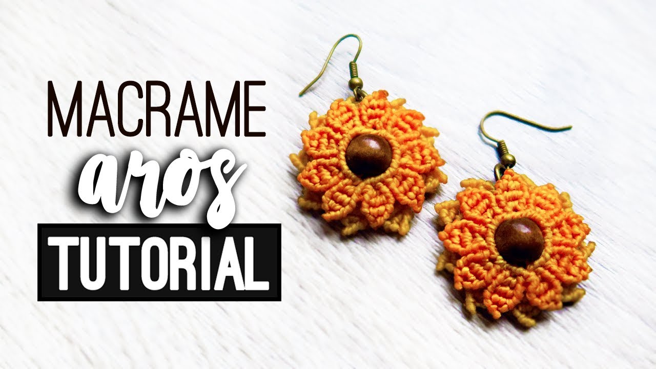 Aros Girasol »  🌻 tutorial | como hacer aros de hilo | diy ● Earrings #160