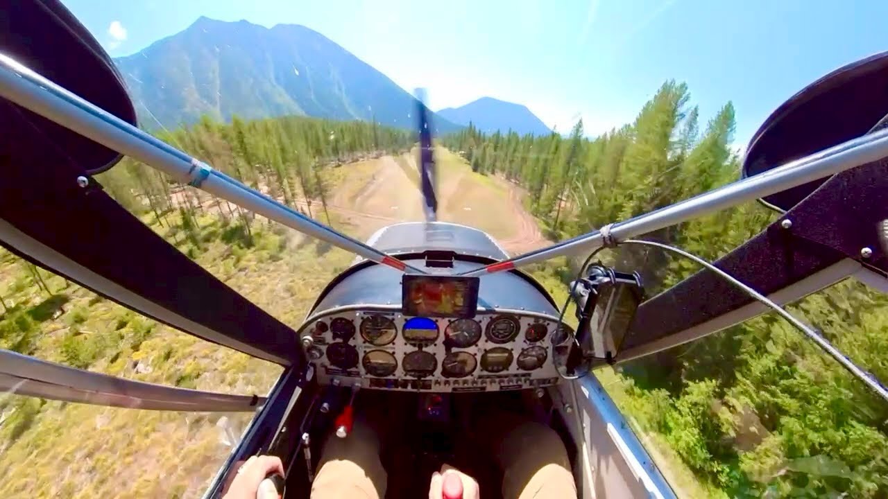 Landing at Ryan Field (2MT1) in West Glacier, Montana