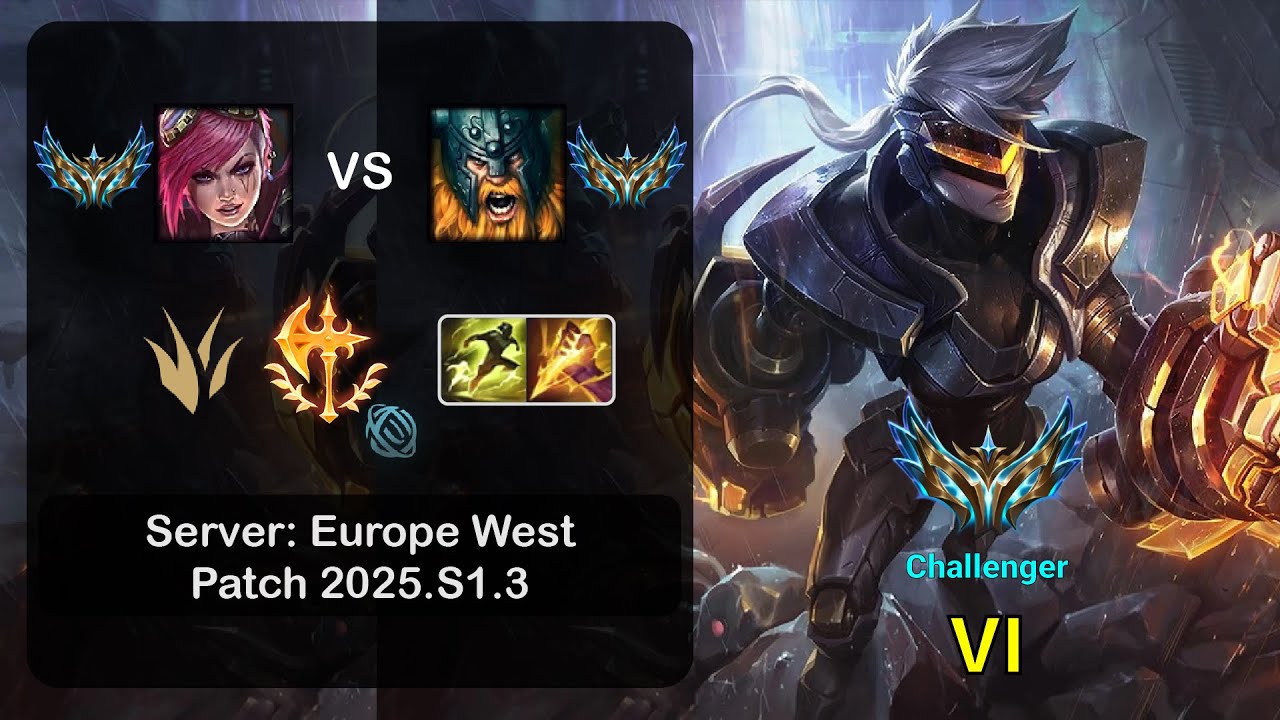 Vi Jungle vs Olaf - EUW Challenger - Patch 25.S1.3