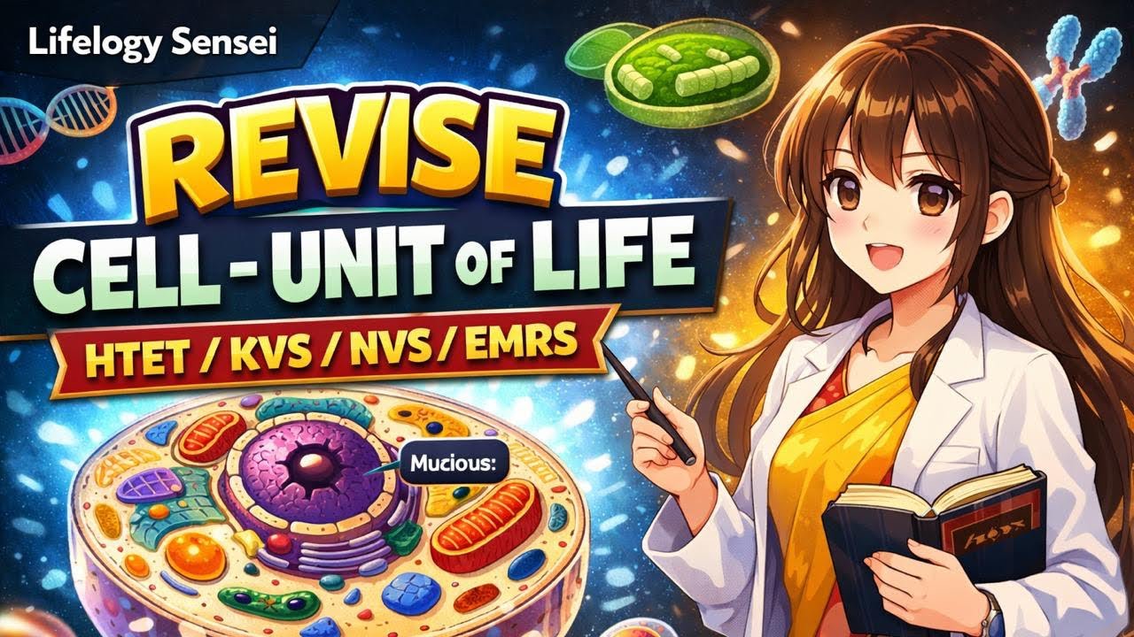 🧬 Cell & Prokaryotic Cell | Complete Revision for HTET / KVS / NVS / EMRS