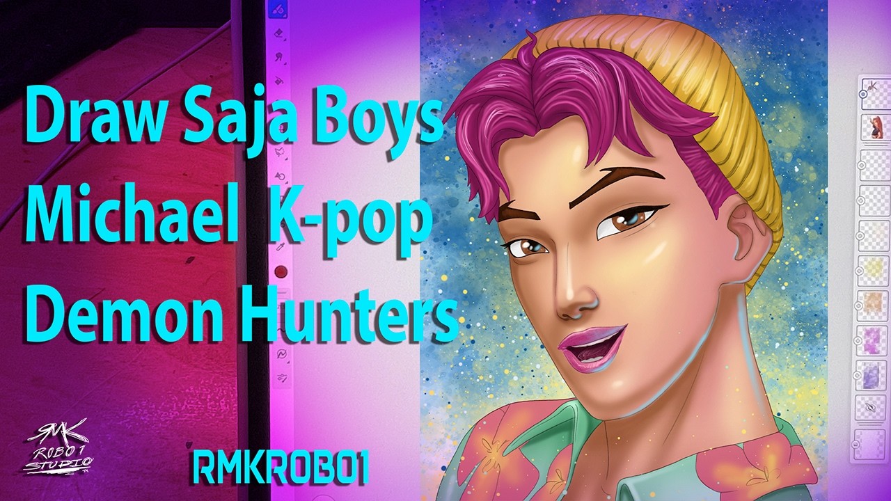 Draw Saja Boys Michael KPop Demon Hunters