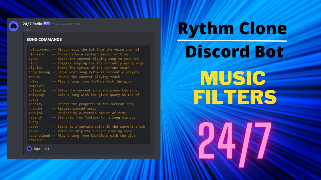 Rythm Music Bot Clone | Best Music Bot | Repl.it | 24/7