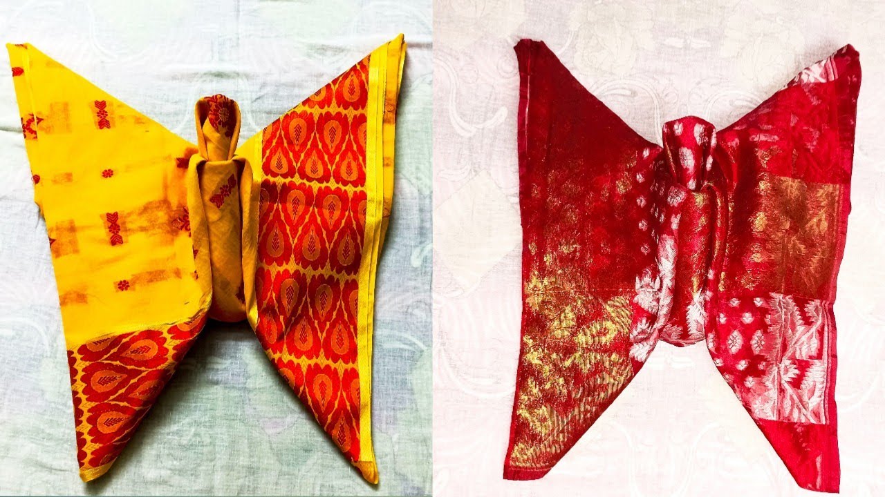 Totto sajano ideas || Saree diye Butterfly || 