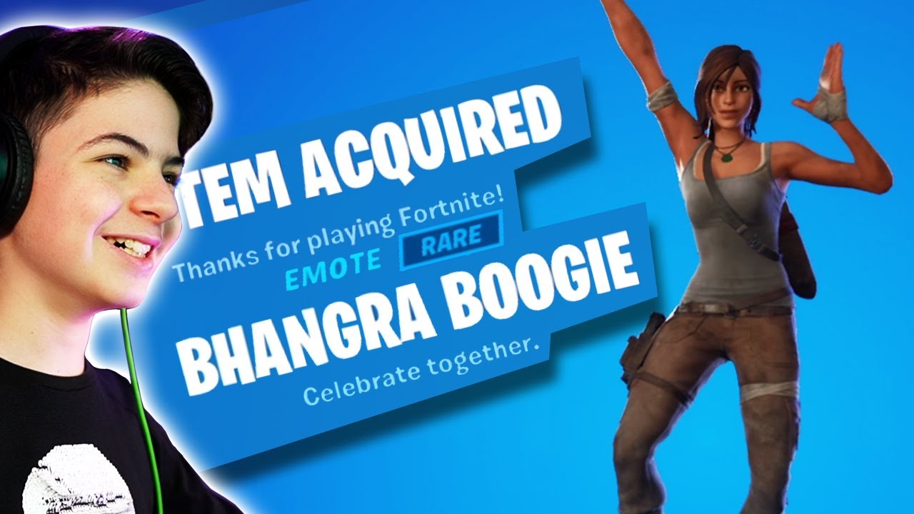 LARA CROFT and BHANGRA BOOGIE EMOTE - Fortnite