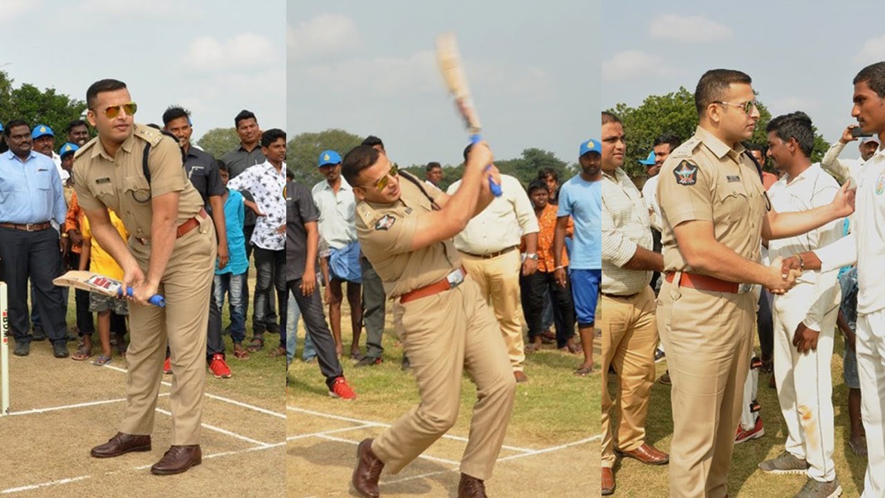 SP Siddharth Kaushal Playing Cricket in Ongole || Bezawada Media