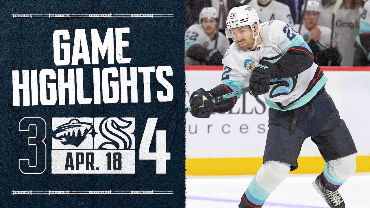 Seattle Kraken at Minnesota Wild | 04/18 Game Highlights