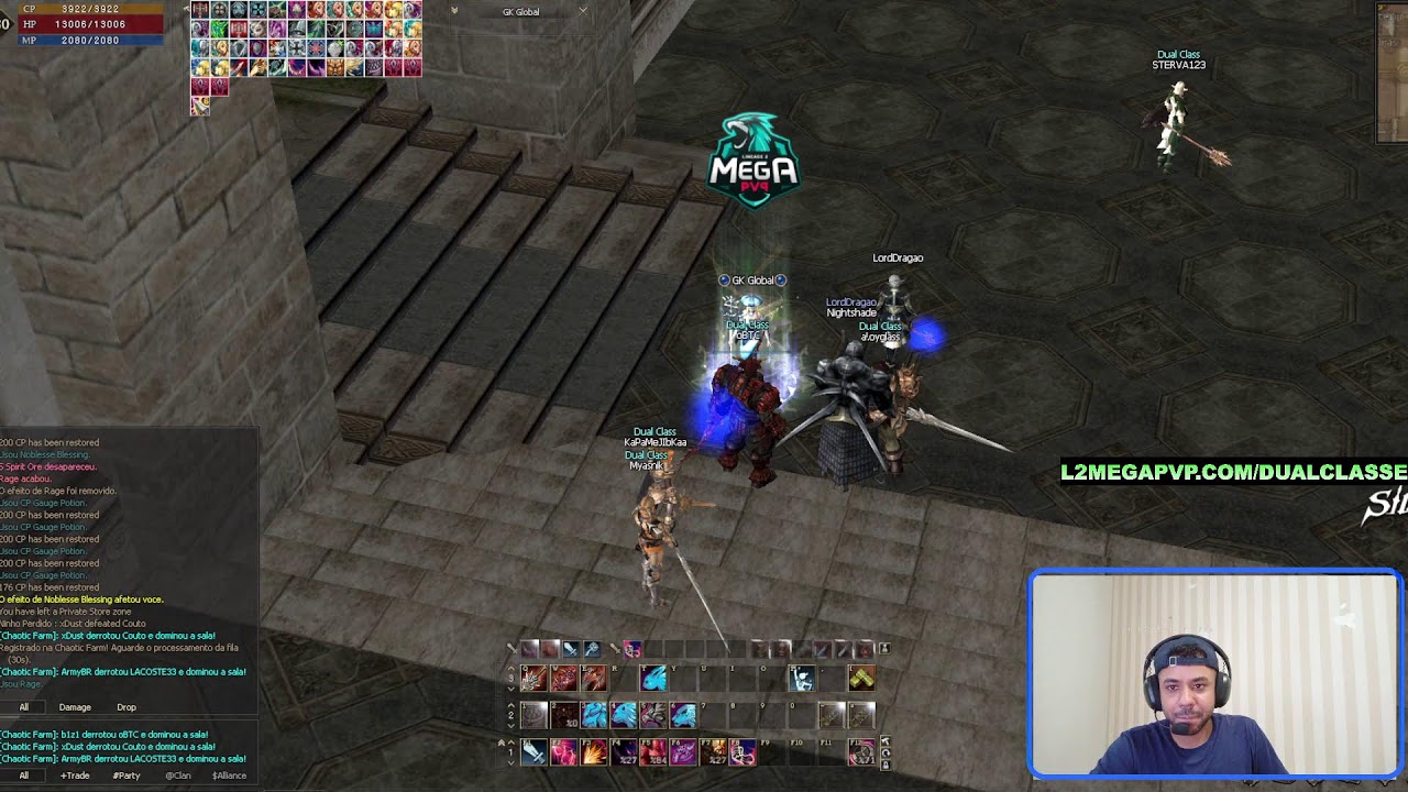 L2 MEGA PVP DUAL CLASSE GRANDE INAUGURAÇÃO LINEAGE 2 INTERLUDE