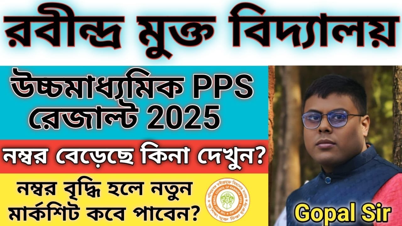 Rabindra Mukto Vidyalaya HS 2025 September PPS Result Published | Open School HS PPS Result #ppr