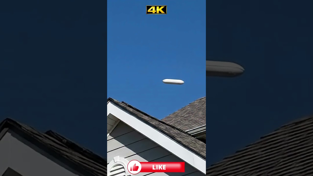 Capsule-Shaped UFO Enhanced in 4K #viral #ufo #uap