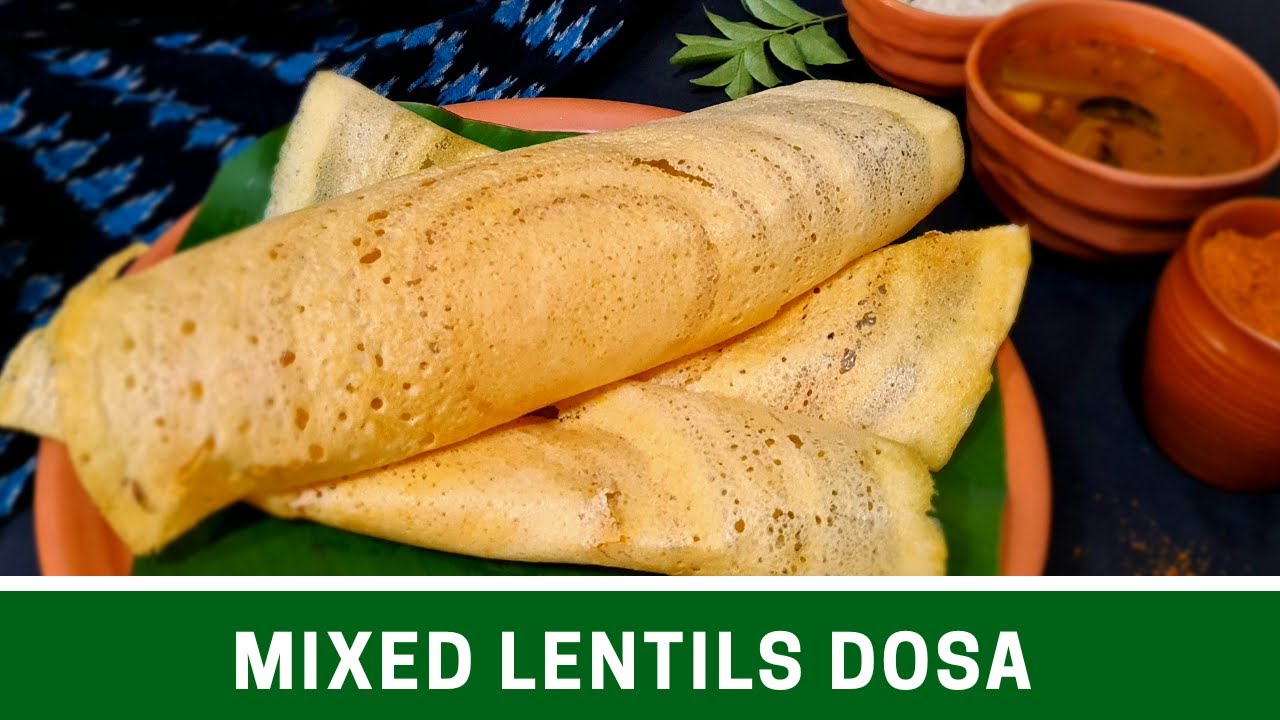 No-rice dosa | Mixed lentils dosa | Mixed dal dosa | Vanita's Corner