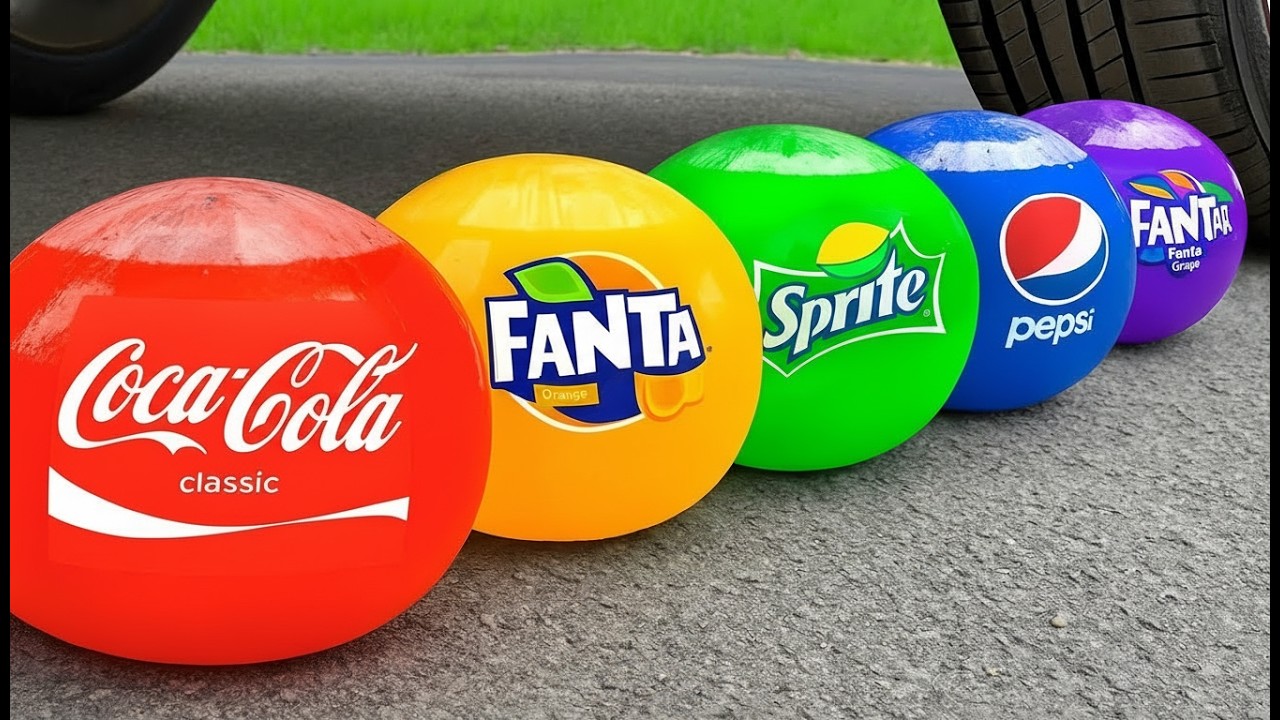 Crushing Experiments Video! &Car vs Crunchy Color Giant Toothpaste Balloons & Soft Things By Car 2