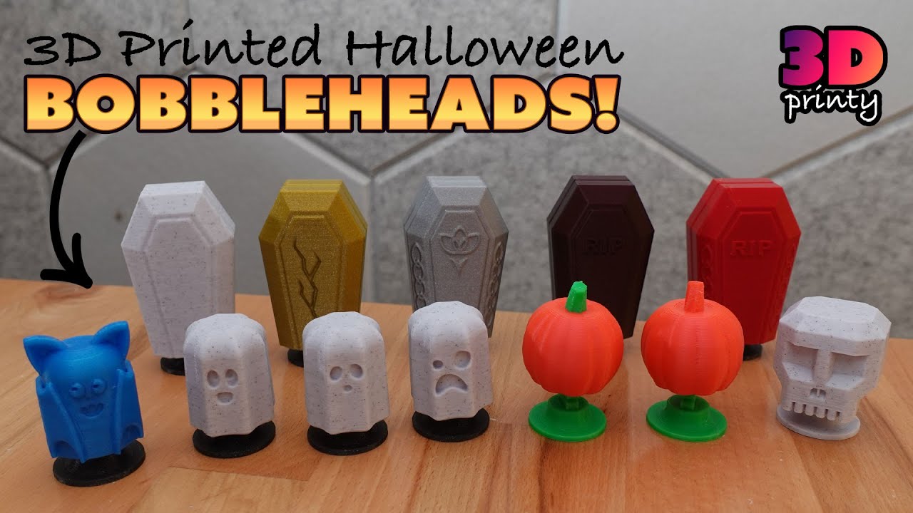 3D Printed Halloween Bobbleheads