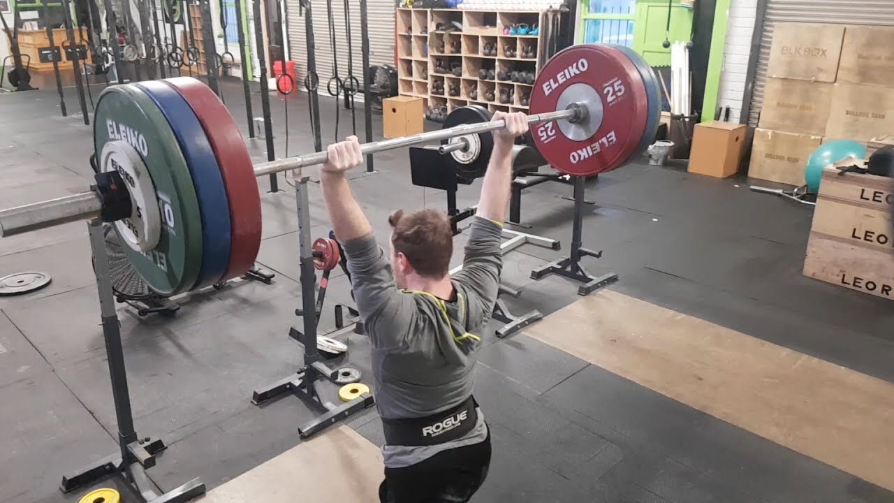 Clean, front squat & Jerk session at 140kg