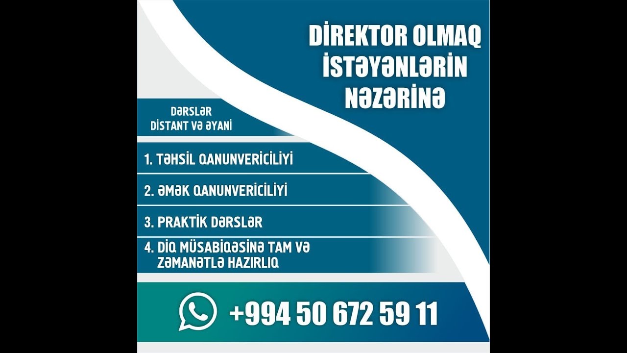 Məktəb işi Elşən Qafarovla Vebinar  31 yanvar 2023