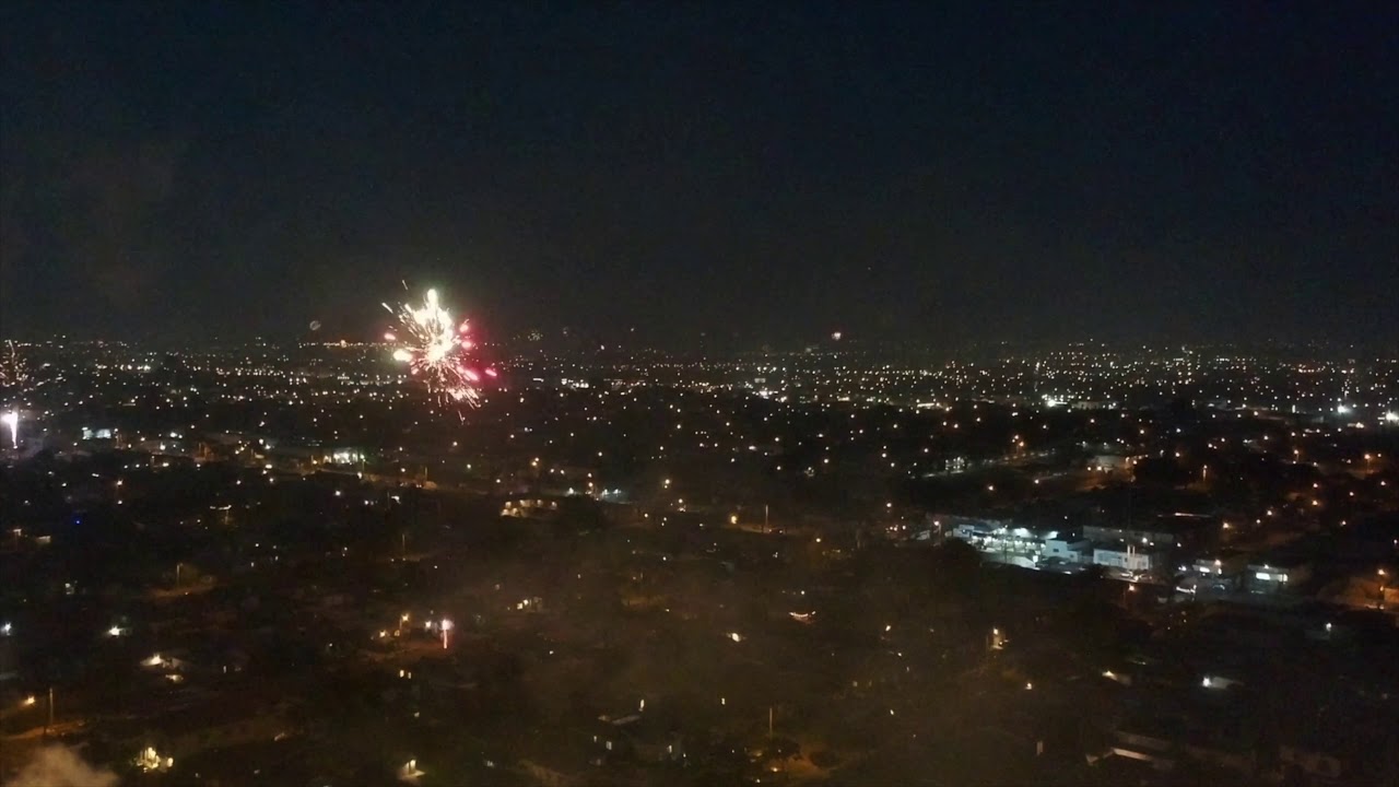 July 4th 2019 Fireworks over Los Angeles Using a Drone