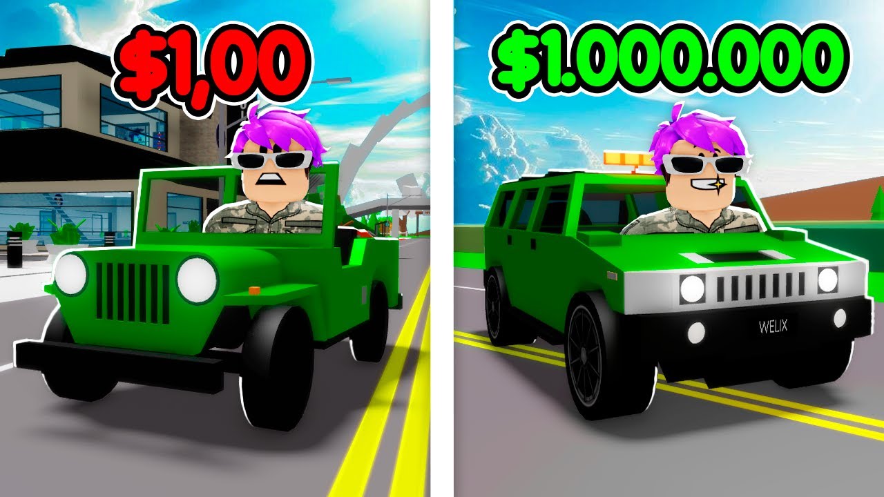 CARRO MILITAR DE $1 vs $1 000 000 no BROOKHAVEN!