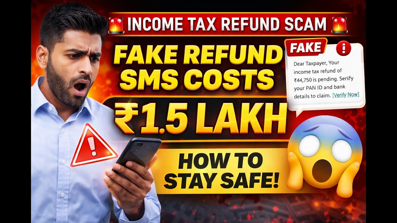 Income Tax Refund Scam 2026 - Fake Refund SMS Costs Lakhs - Don&rsquo;t Click This SMS | How to Stay Safe