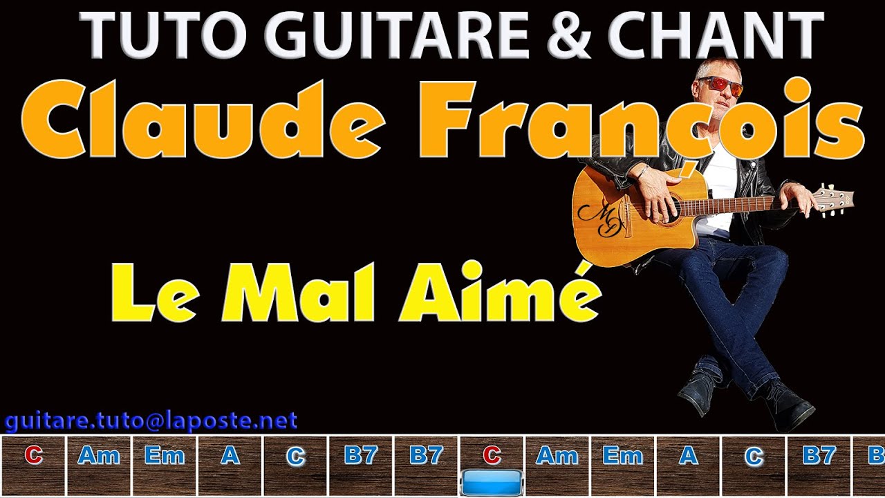 Tuto guitare chant le mal aimé Claude François