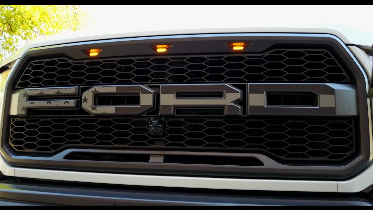 2017 Ford F150 Raptor American Flag Grill Mod Install