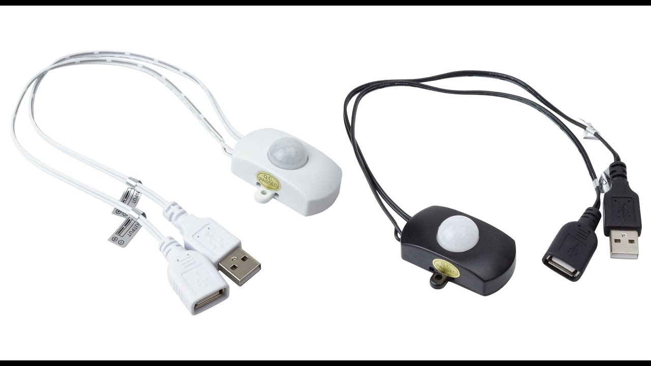 センサーが動きを検知すると通電するUSB式人感センサースイッチ PR-PIR2023