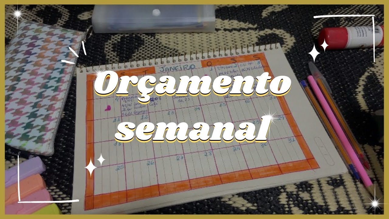 Orçamento semanal | check in de gastos semanais 