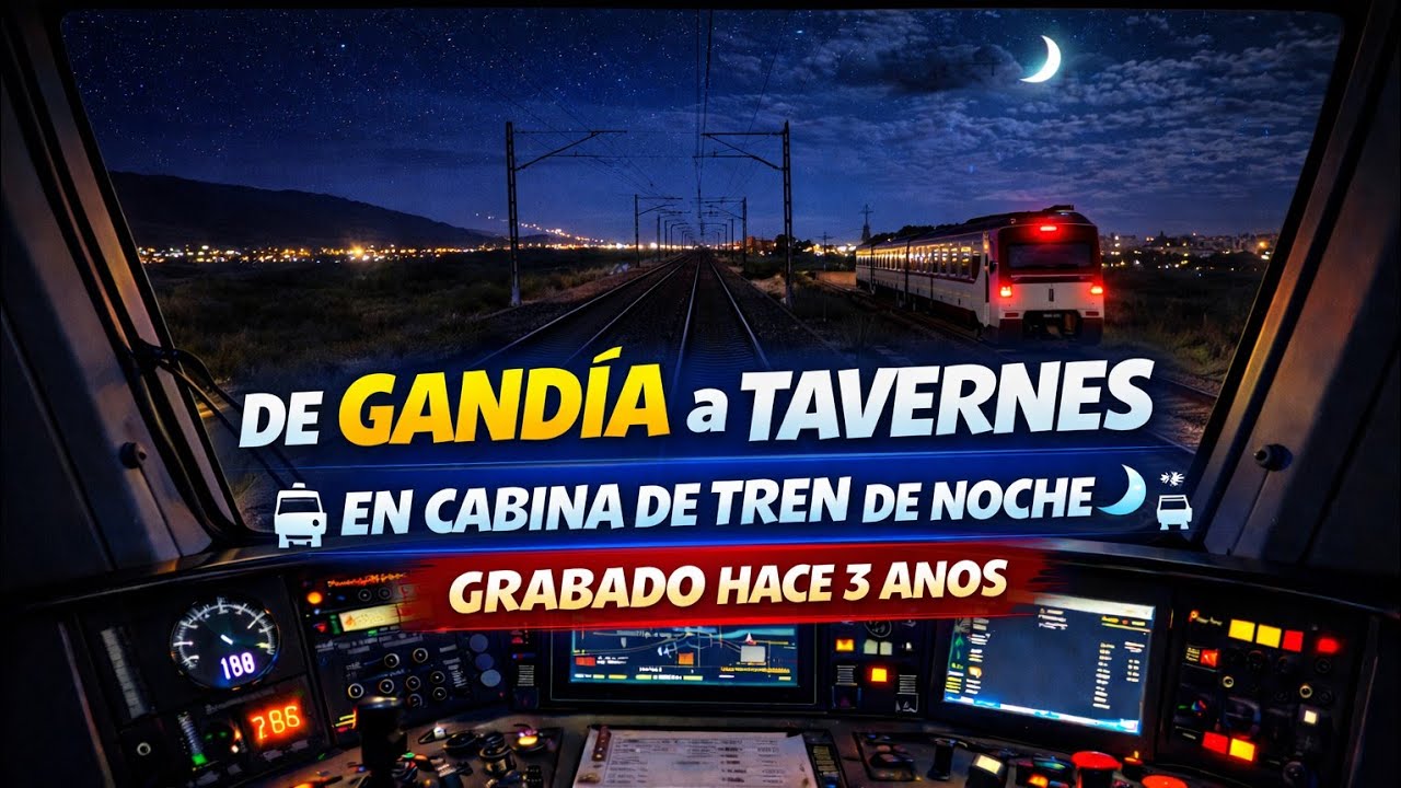 Trayecto en tren entre Gandía y Tavernes ( Noche )
