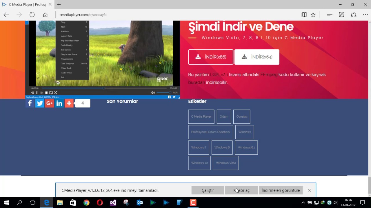 How do I install C Media Player on my computer?