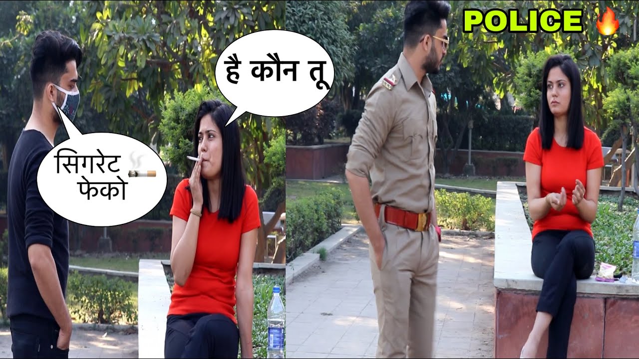 Throwing Girl Cigarette | Fake Police Prank | Zia Kamal