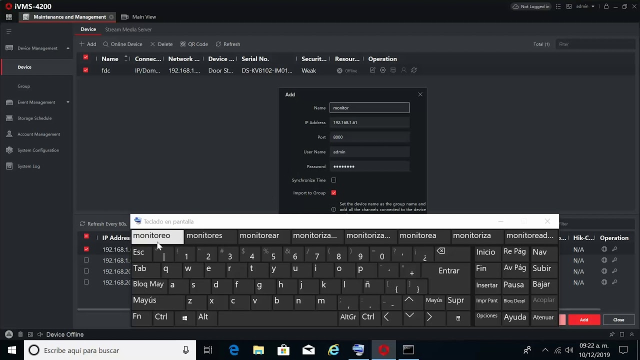 Configuración de frente de calle a monitor en videoporteros IP HIKVISION