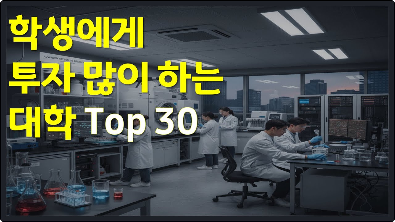 학생에게 투자 많이 하는 대학 Top 30을 통해보는 대학이야기
