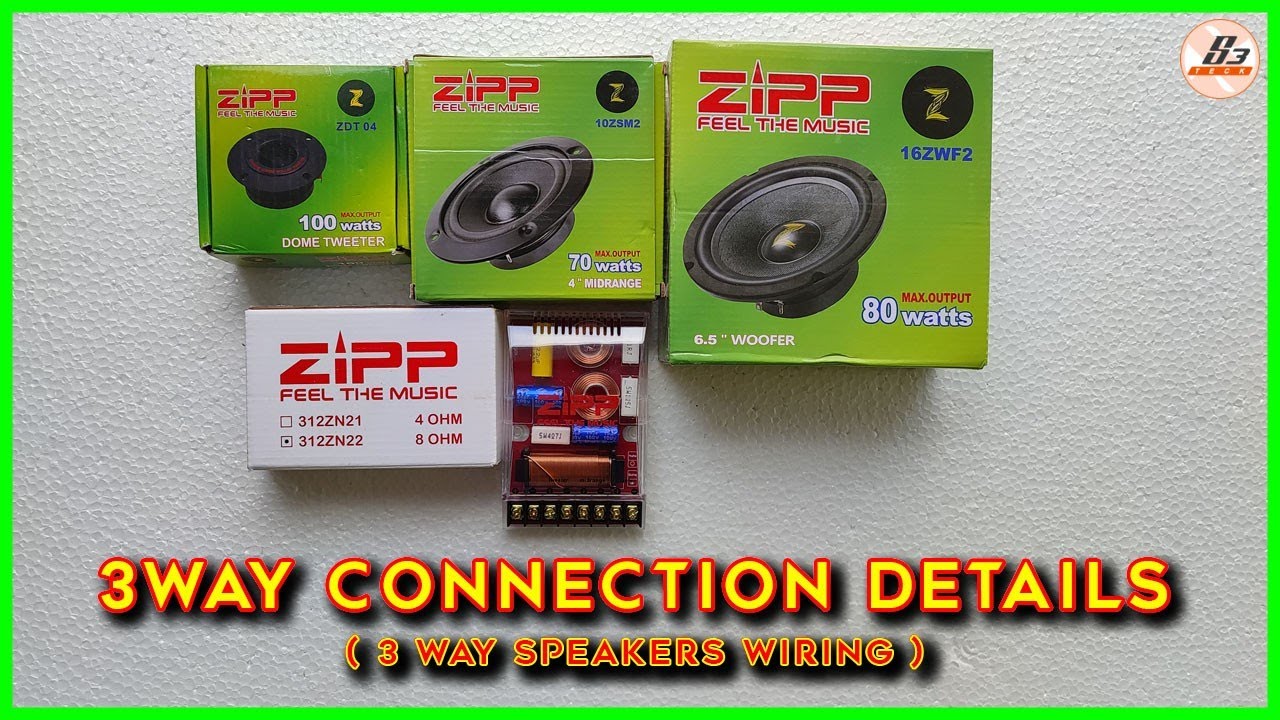 3 Way Crossover Connection Details | Zipp Products | Wiring details தமிழில் 🔥