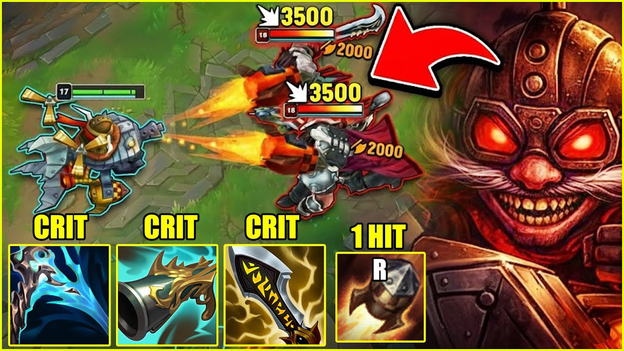 Corki Make Enemy Team Run Away Broken Build 100% Crit