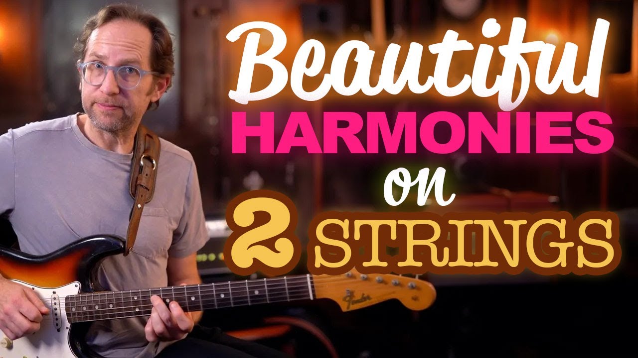 Beautiful guitar harmonies using just 2 strings. Easy to visualize!  Guitar Lesson - EP601