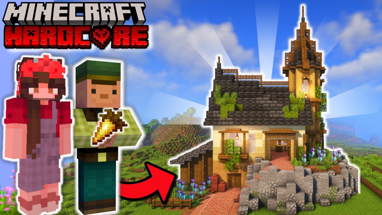 I built a Golden Carrot Restaurant in Hardcore Minecraft ✨