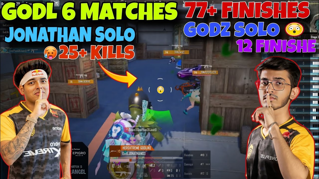 😱GODL 6 MATCHES 77+ FINISHES 🥵| JONATHAN SOLO 25+ KILLS 😲 GODZ SOLO 12 FINISHE 😲| TSM ENTITY IS BACK