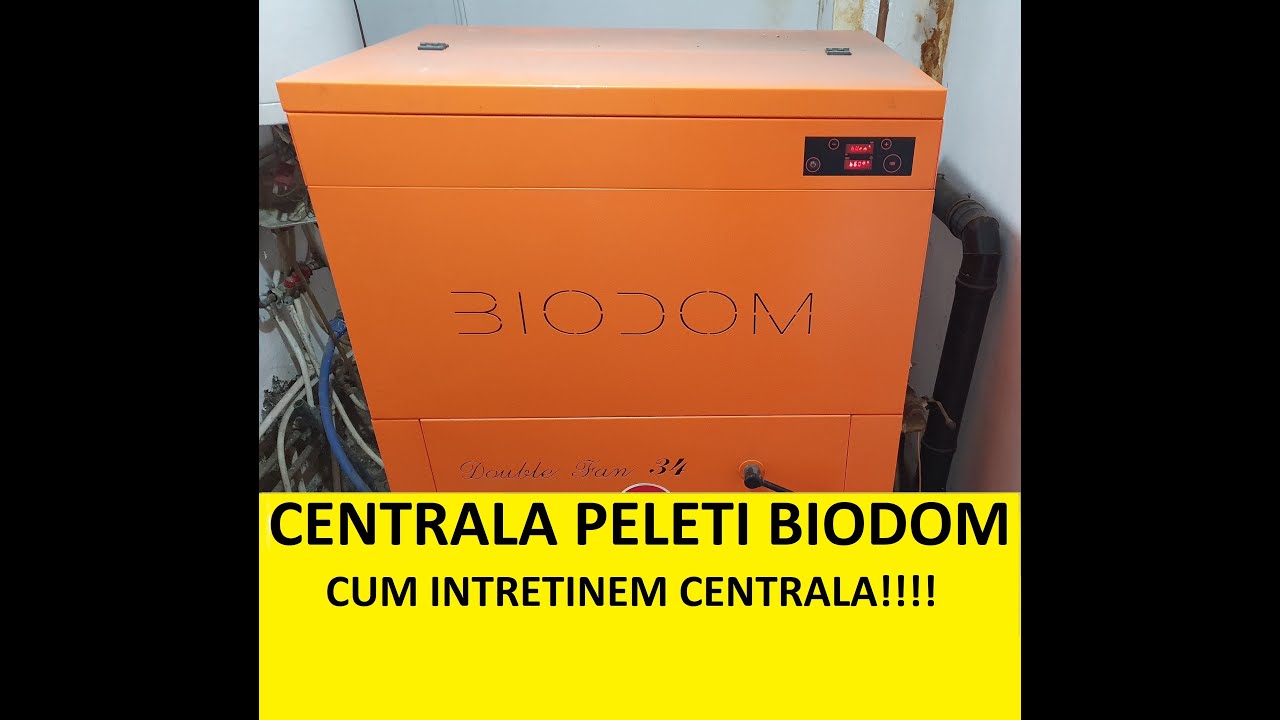 CENTRALA  PELETI BIODOM intretinere!!!# PELLET BOILER!!!#