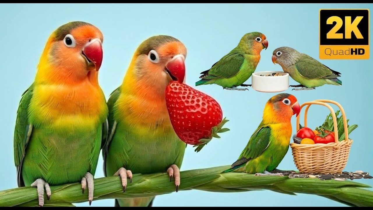 Beautiful Love birds Parrot 🥰 , Lovebirds voice sound #budgielove #birdsounds #lovebirds