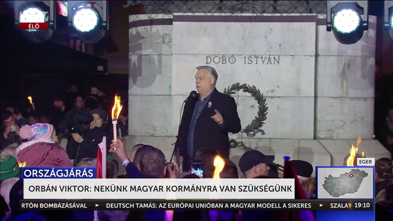 Orb&aacute;n Viktor orsz&aacute;gj&aacute;r&aacute;sa, Eger - H&iacute;rTV