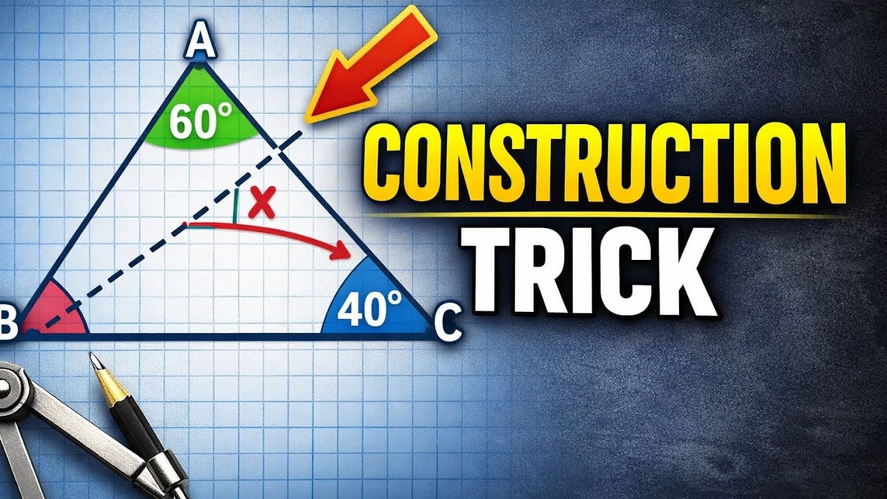 Geometry Trick: Construction Kab Lagate Hai? | 1 Question se Clear
