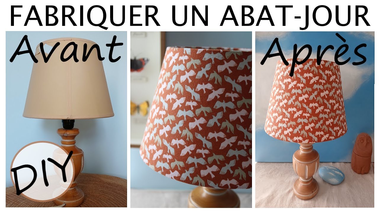 DIY fabriquer et personnaliser un abat- jour à moindre coût avec de la récup/tuto abat-jour conique